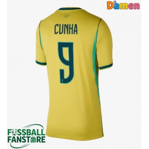 Brasilien Matheus Cunha #9 Replik Heimtrikot Damen WM 2026 Kurzarm